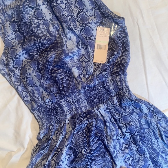 NWT Nanette Lepore Blue Snake Print Dress 4 - Picture 5 of 7